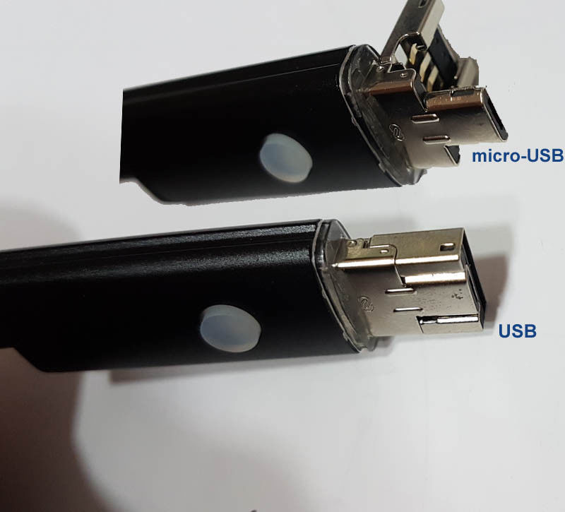CLIPSEAM Endoscopio USB 5,5 mm 2 in 1 Telecamera di ispezione periscopio Impermeabile con Cavo a 6 LED da 1 m e Adattatore USB per PC Android o Windows 