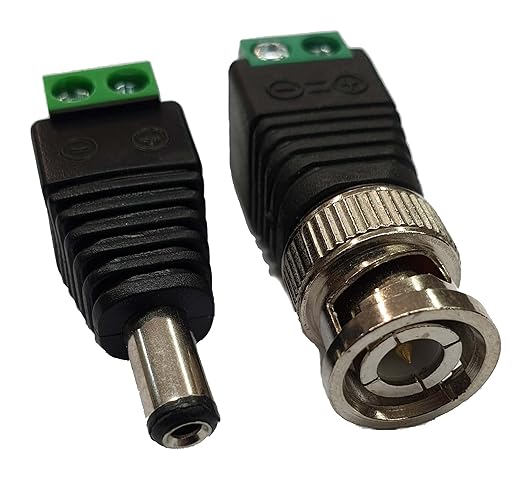 TMRBBesty 10 Paia Connettori DC Maschio E Femmina 5.5x2.1mm Per 12V/24V – Perfetti Per CCTV, DVR E Strisce LED – Attacco A Vite, Niente Saldature