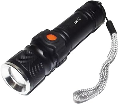 Mini Torcia tascabile luce CREE LED ZOOM ricaricabile USB BL-515 Sport Escursioni [Classe di efficienza energetica A]